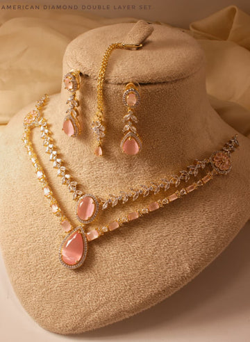 π Elegant American Diamond Necklace Collection β 10 Shades π
