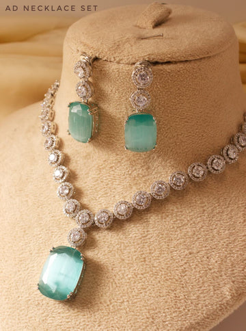 ✨ Elegant American Diamond Necklace Set-Party & Bridal Jewelry
