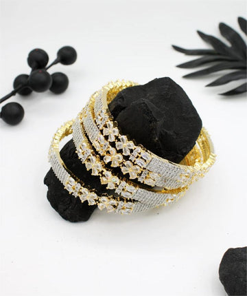 ✨ Elegant American Diamond Bangle Set – 2pcs & 4pcs