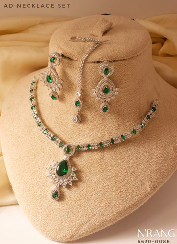 AD Necklace Set ✨ | Bridal & Party Wear – 5 Colors
