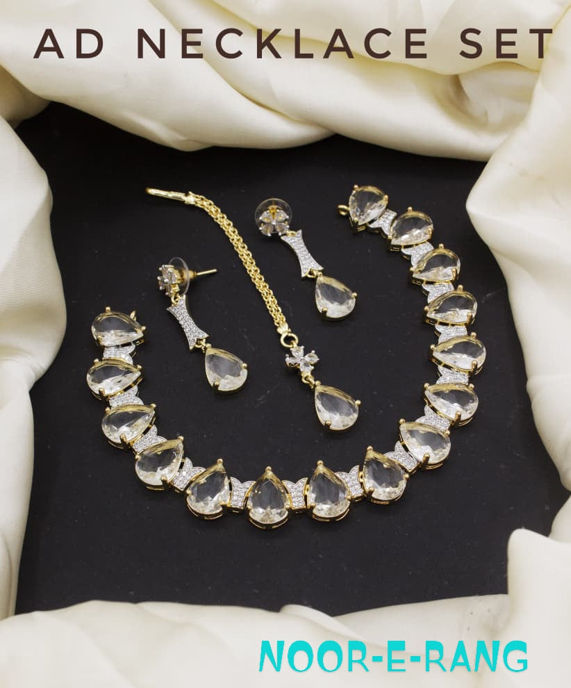 ✨ American Diamond Necklace Sets – 8 Elegant Colors ✨